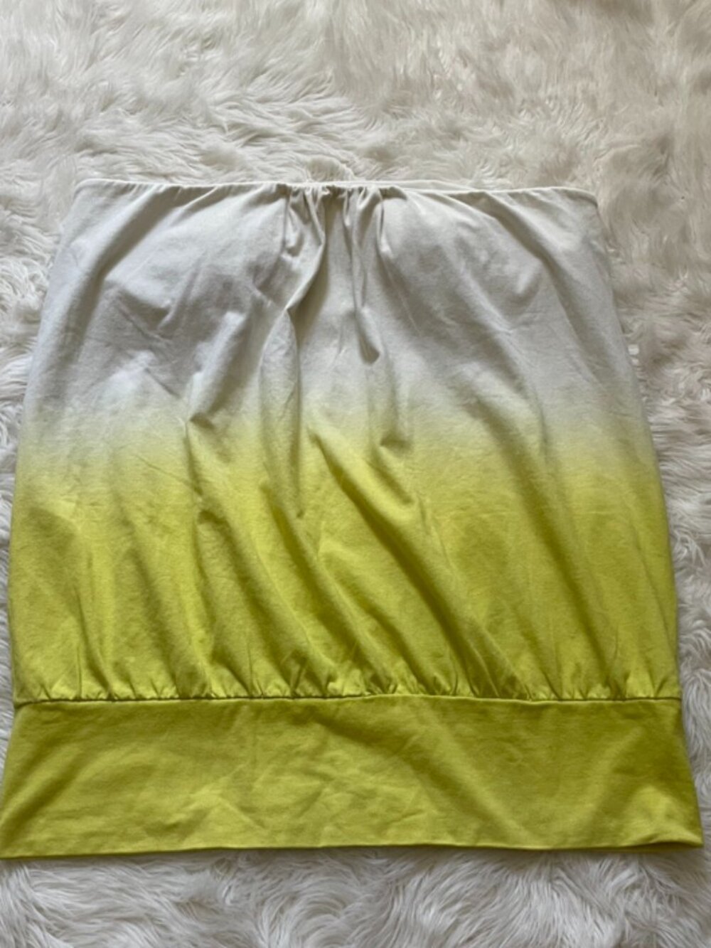 Victoria's Secret White to Yellow Ombré Strapless Lightly Padded Bra Top Large